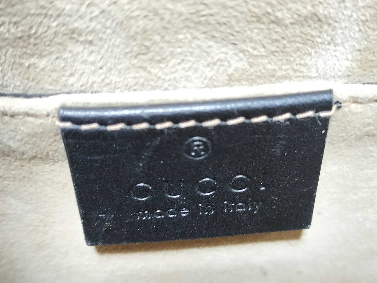 #1381 GUCCI Web Sylvie Mini Navy Blue Calfskin Leather Shoulder Bag