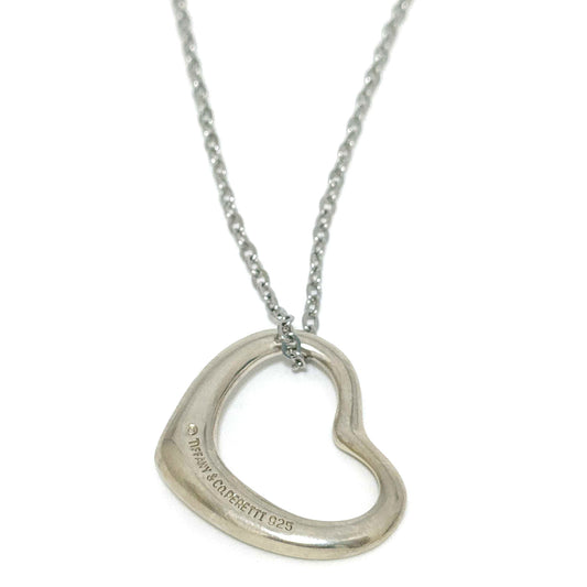 #1407 TIFFANY & CO Elsa Peretti Open Heart Silver Necklace