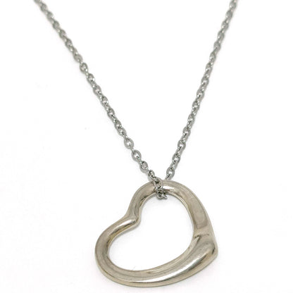 #1407 TIFFANY & CO Elsa Peretti Open Heart Silver Necklace