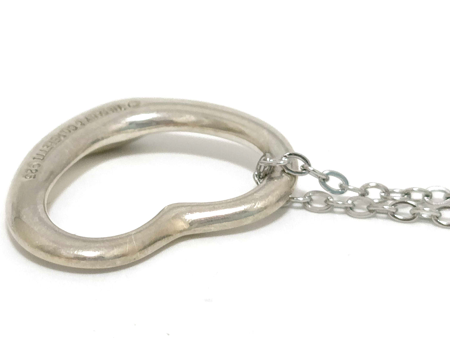 #1407 TIFFANY & CO Elsa Peretti Open Heart Silver Necklace