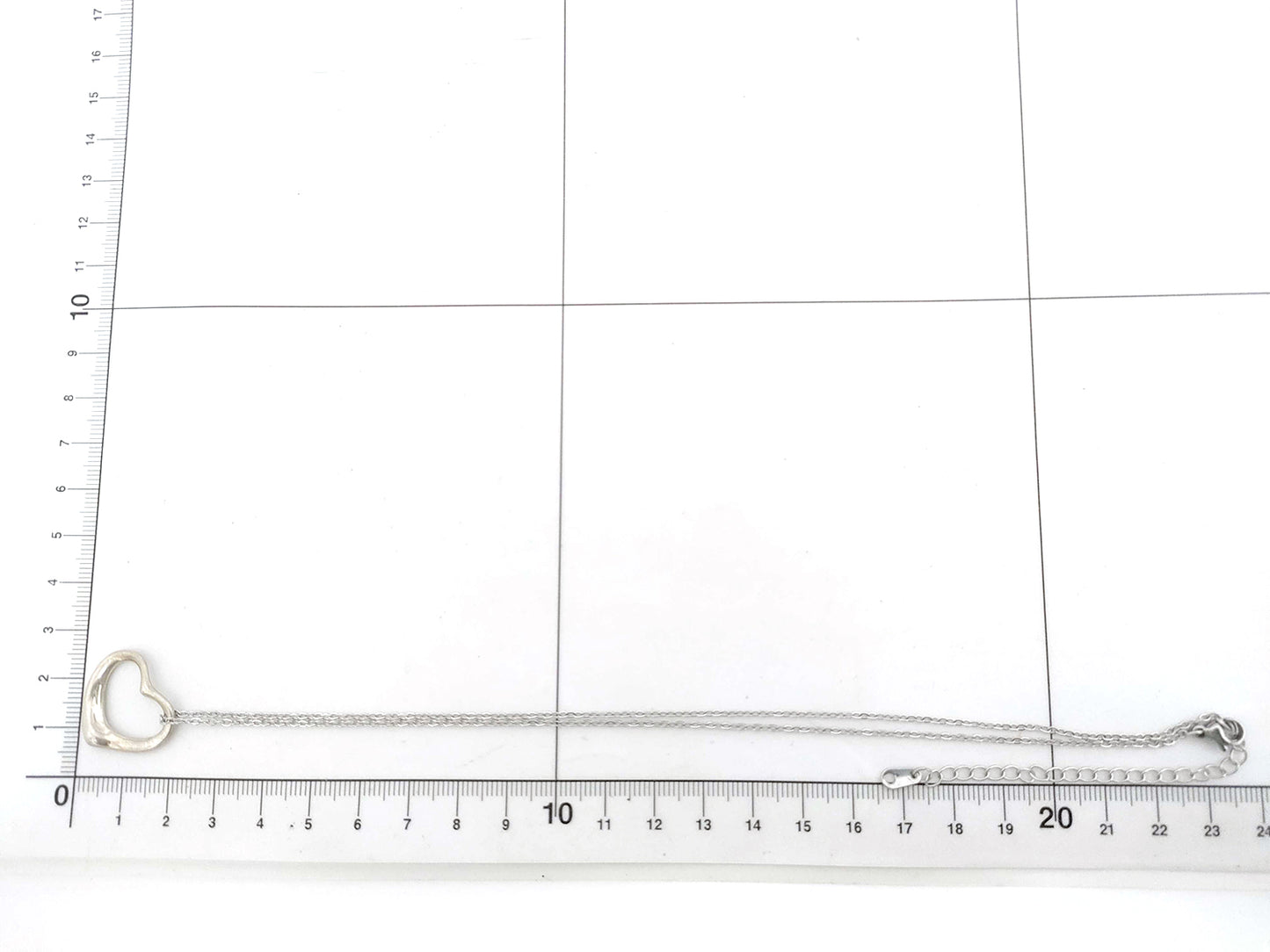 #1407 TIFFANY & CO Elsa Peretti Open Heart Silver Necklace