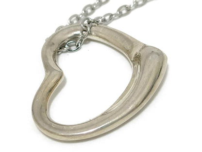 #1407 TIFFANY & CO Elsa Peretti Open Heart Silver Necklace