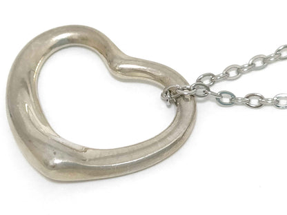 #1407 TIFFANY & CO Elsa Peretti Open Heart Silver Necklace