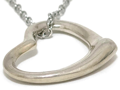 #1407 TIFFANY & CO Elsa Peretti Open Heart Silver Necklace