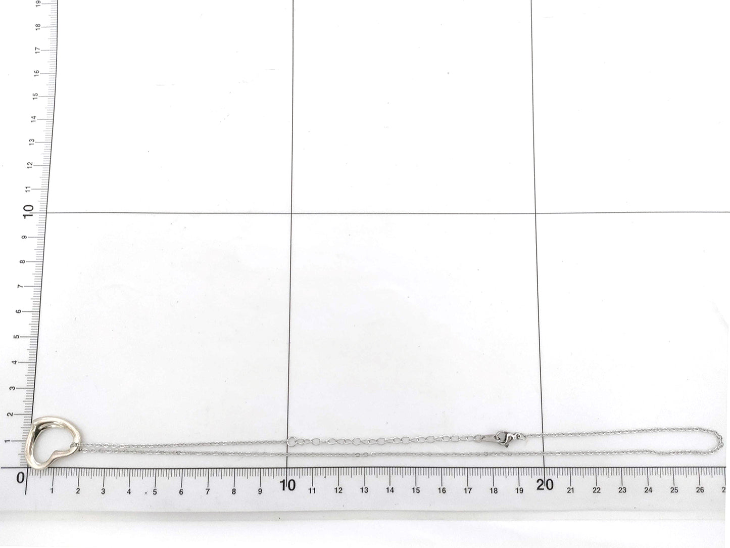 #1408 TIFFANY & CO Elsa Peretti Open Heart Silver Necklace