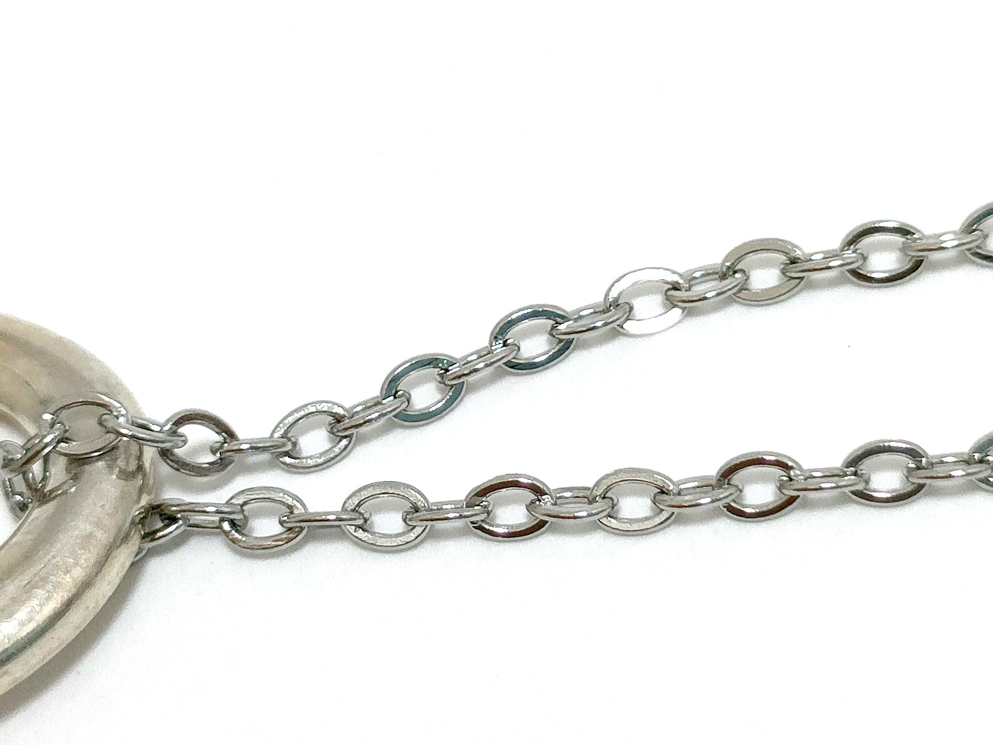 #1408 TIFFANY & CO Elsa Peretti Open Heart Silver Necklace