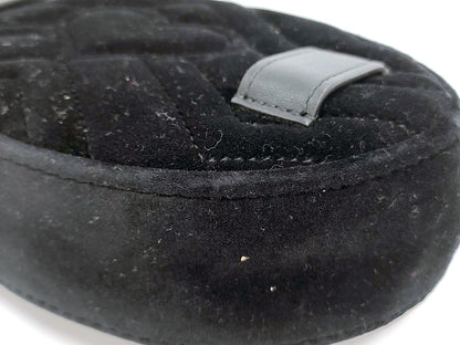 #1371 GUCCI GG Marmont Crystal Stars Black Velvet Matelassé Chevron Belt (Bum) Bag