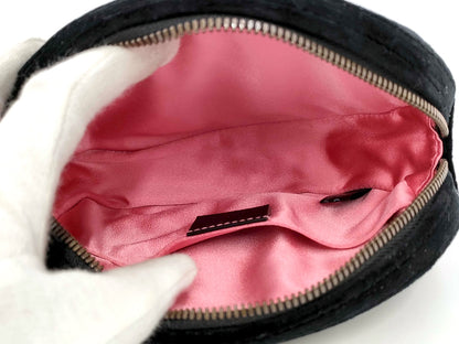 #1371 GUCCI GG Marmont Crystal Stars Black Velvet Matelassé Chevron Belt (Bum) Bag