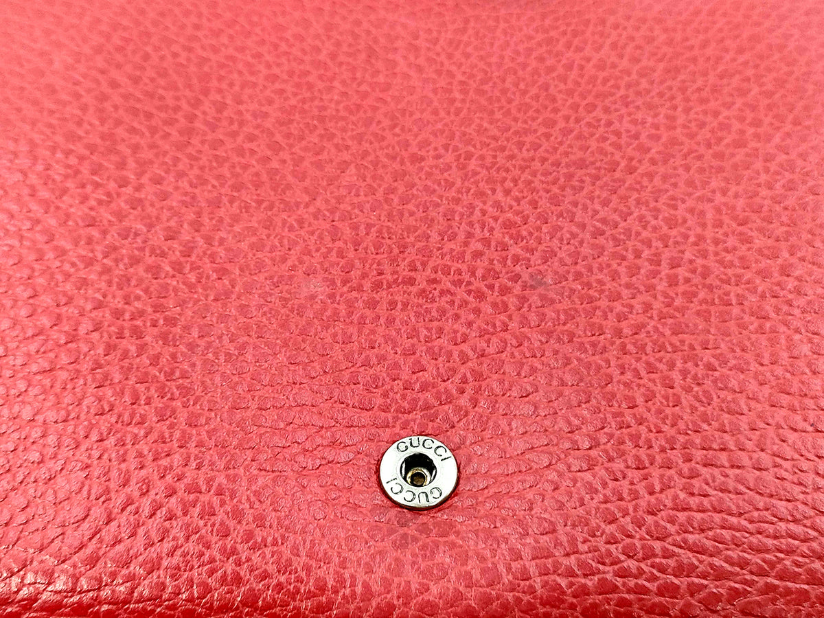 GUCCI Small Red Textured Leather Dionysus Bag(Oct 31)