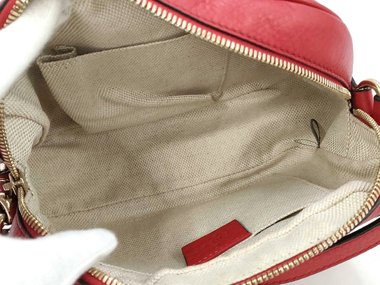 #1429 GUCCI Soho Disco Camera Red Leather Crossbody