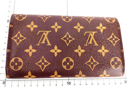 #1457 LOUIS VUITTON Monogram Tri-fold Long Wallet