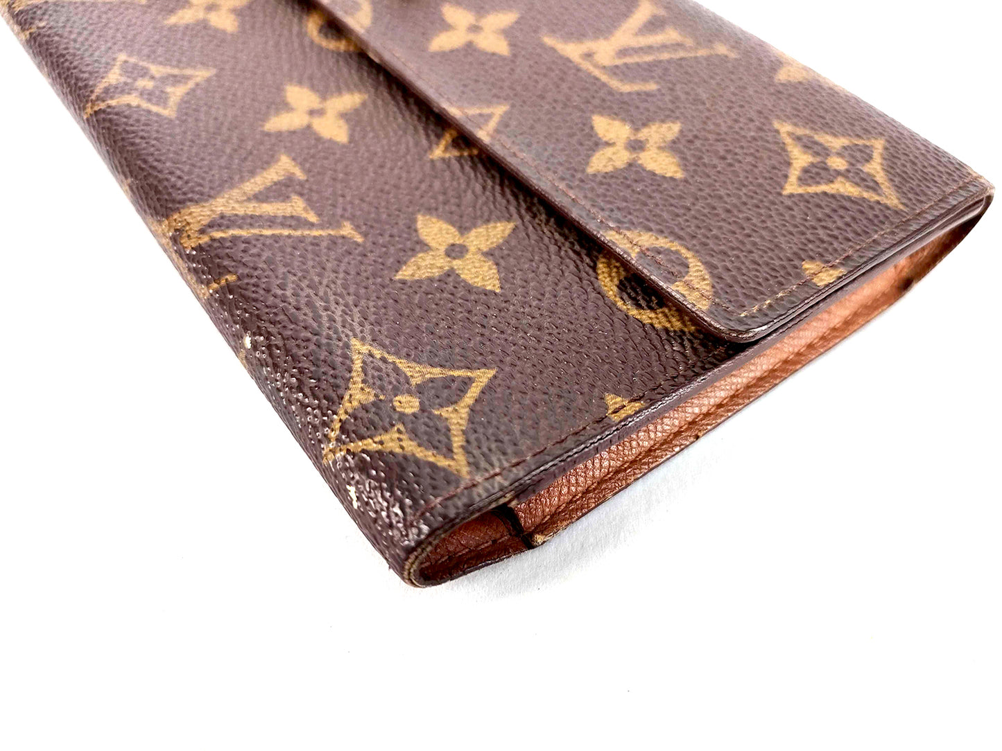 #1457 LOUIS VUITTON Monogram Tri-fold Long Wallet