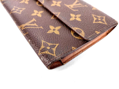 #1457 LOUIS VUITTON Monogram Tri-fold Long Wallet