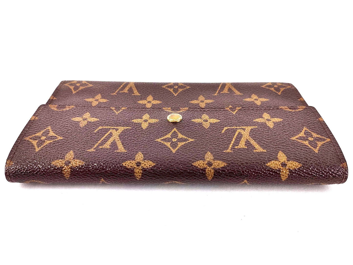 #1457 LOUIS VUITTON Monogram Tri-fold Long Wallet
