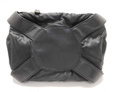 #1414 JIMMY CHOO Black Leather & Neoprene Maddy Bag