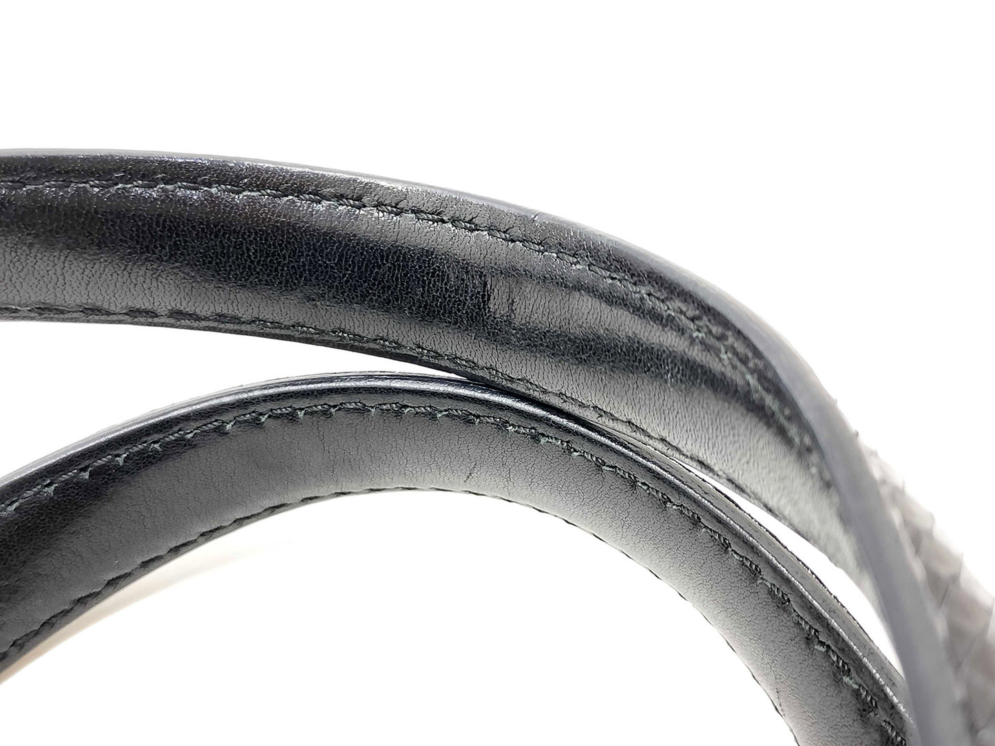 #1414 JIMMY CHOO Black Leather & Neoprene Maddy Bag