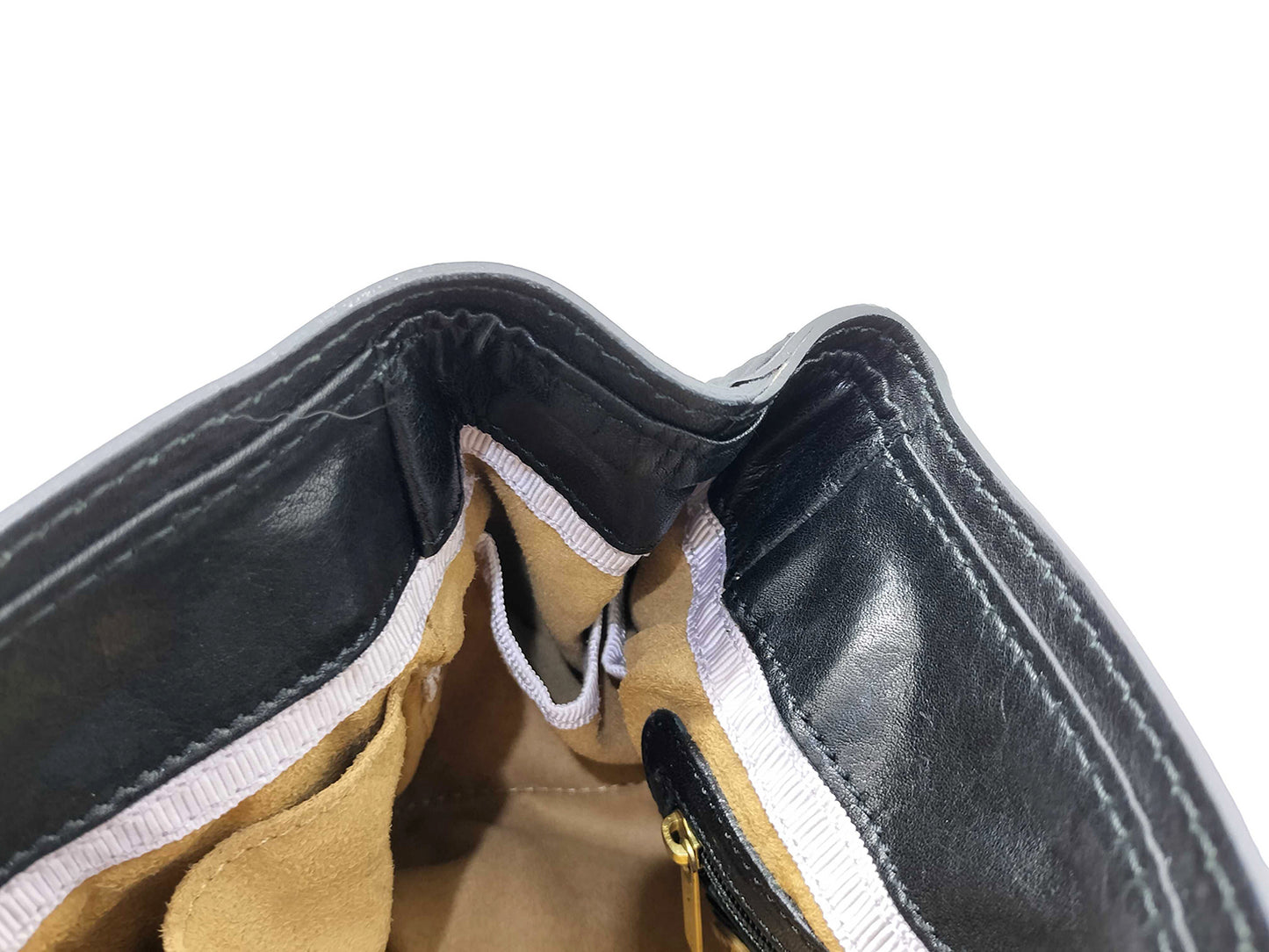 #1414 JIMMY CHOO Black Leather & Neoprene Maddy Bag