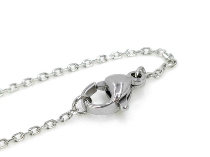 #1391 HERMÈS White Enamel H Cube Cage d'Ash Silver Metal Necklace