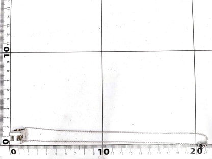 #1391 HERMÈS White Enamel H Cube Cage d'Ash Silver Metal Necklace