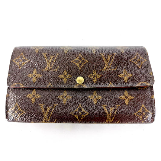 #1456 LOUIS VUITTON Monogram Bi-fold Long Wallet