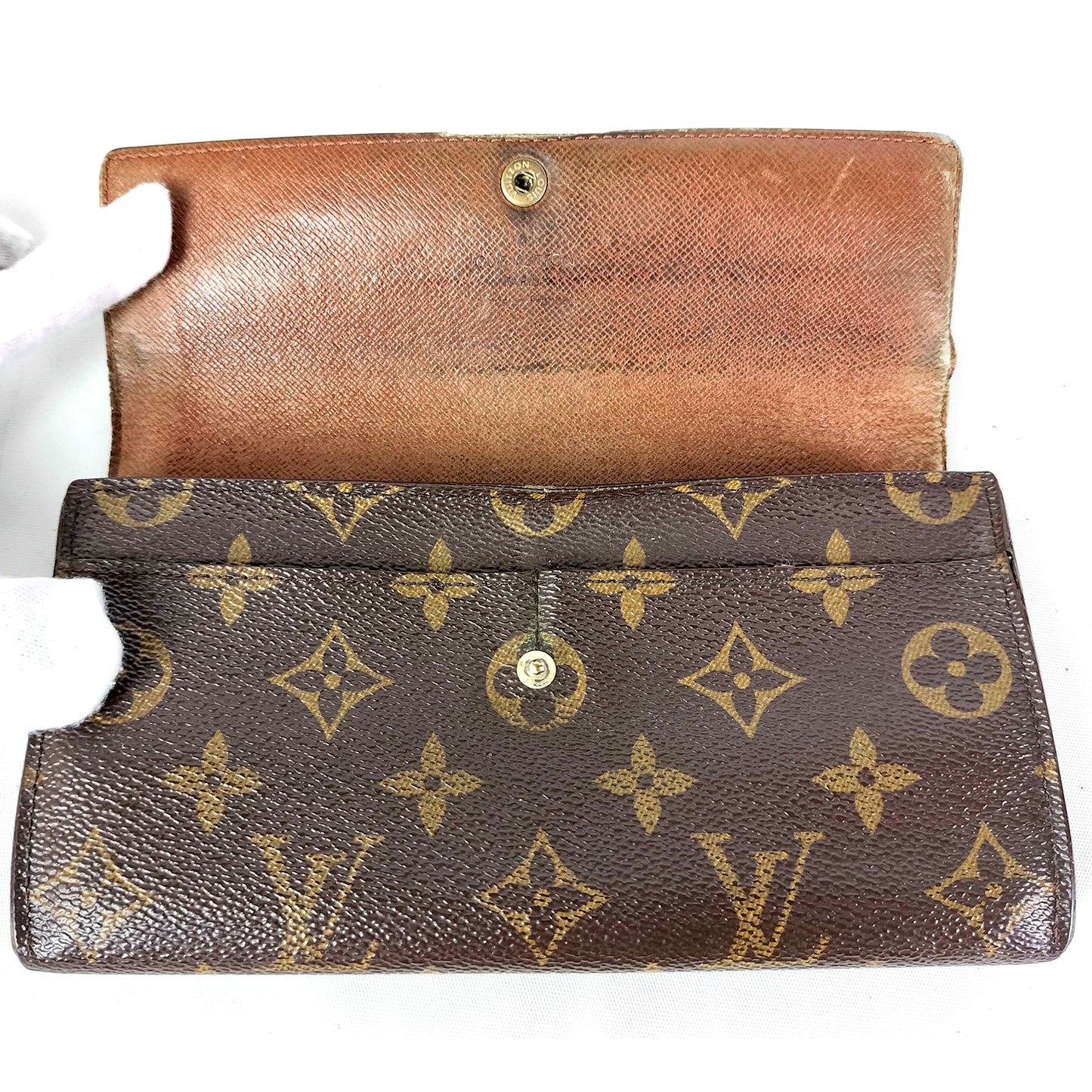 #1456 LOUIS VUITTON Monogram Bi-fold Long Wallet