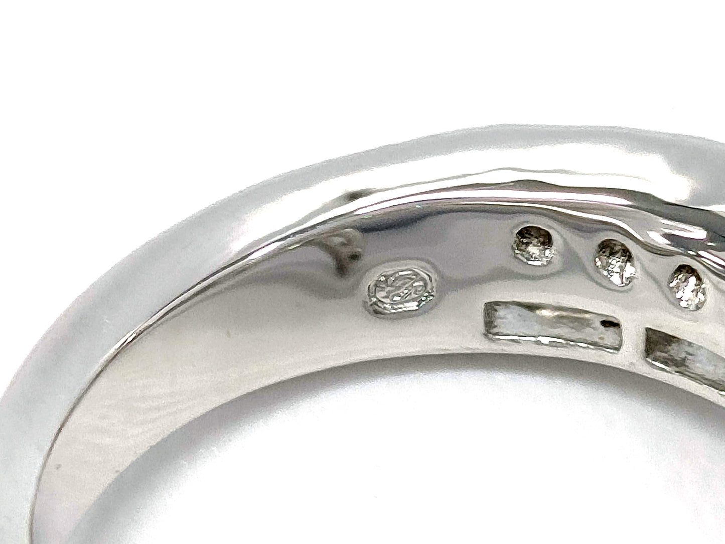 #1450 SWAROVSKI Hyperbola Cocktail Ring Mixed cuts Double Bands Rhodium-plated Size 52