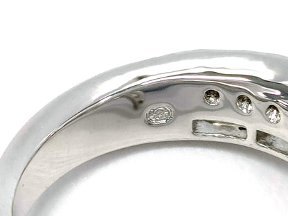 #1450 SWAROVSKI Hyperbola Cocktail Ring Mixed cuts Double Bands Rhodium-plated Size 52