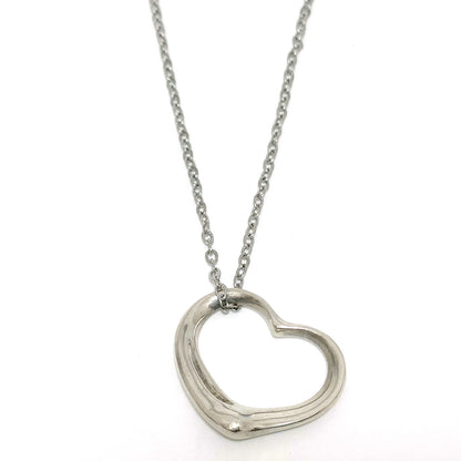 #1402 TIFFANY & CO Elsa Peretti Open Heart Silver Necklace