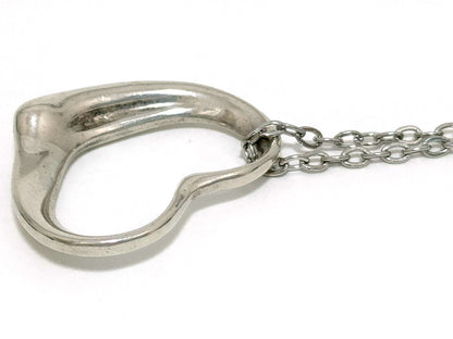 #1402 TIFFANY & CO Elsa Peretti Open Heart Silver Necklace