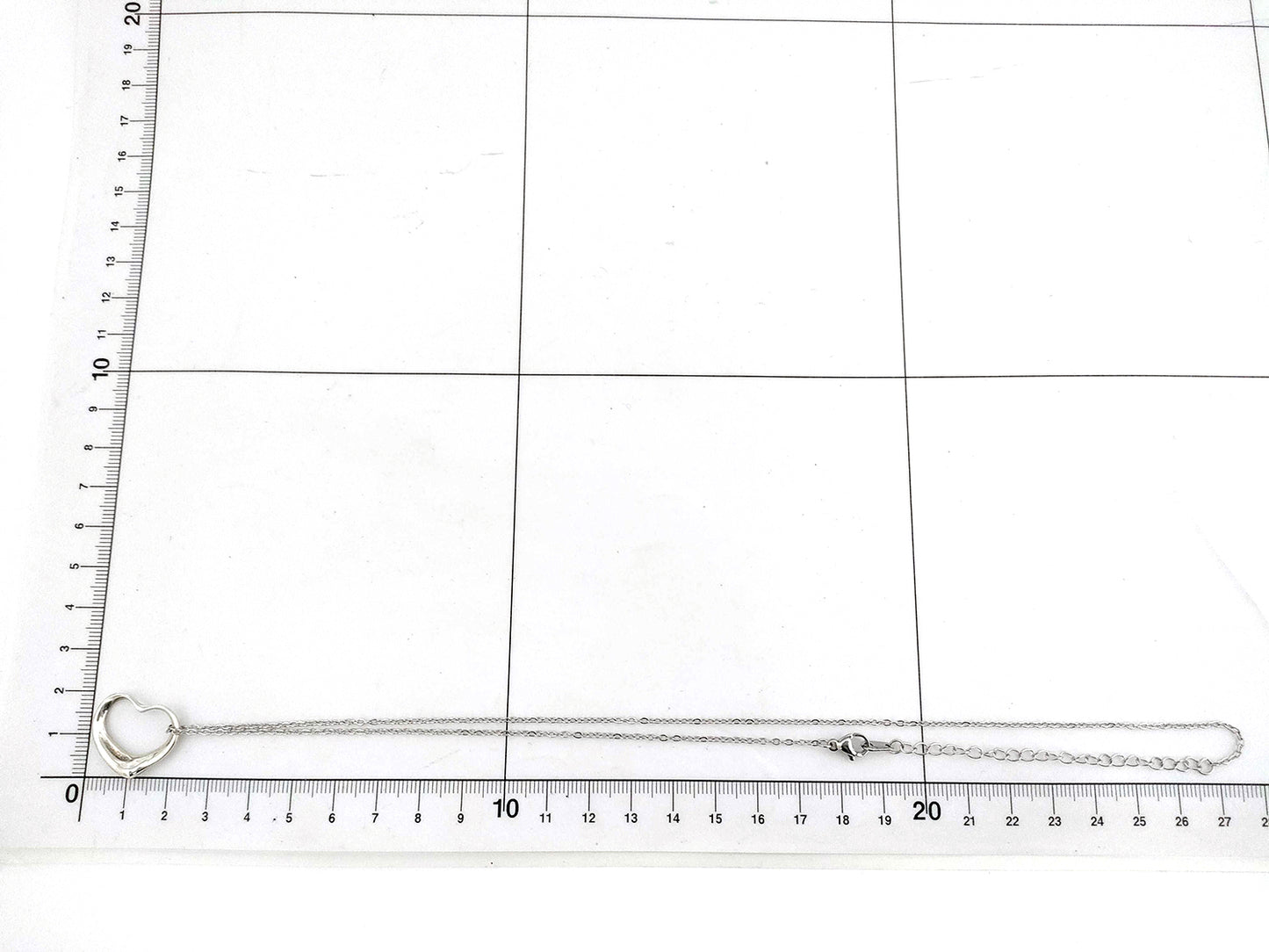 #1402 TIFFANY & CO Elsa Peretti Open Heart Silver Necklace