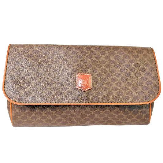 #1423 CELINE Triomphe Macadam Canvas Clutch