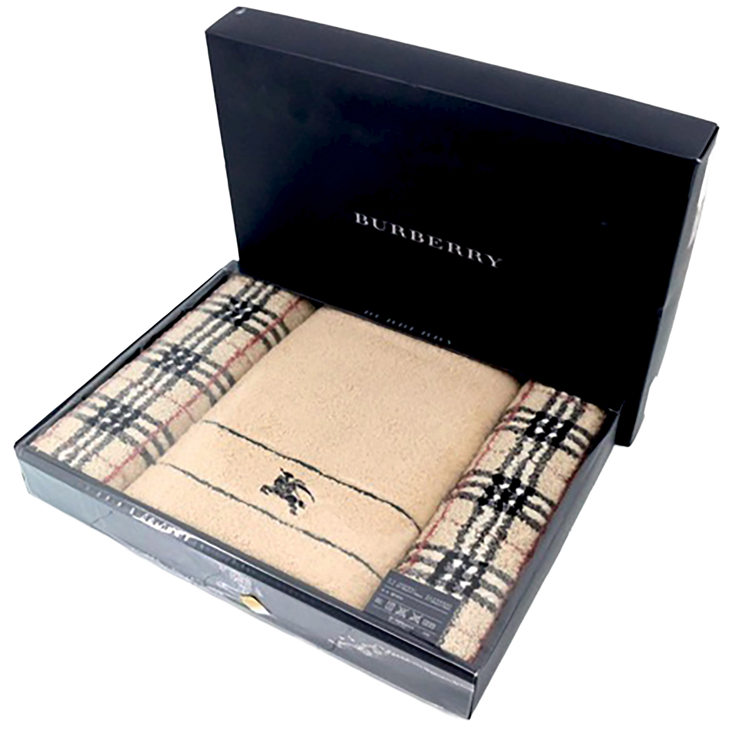 #1459 BURBERRY Set of 3 100% Cotton Bath Towels