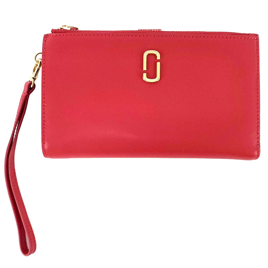 #1433 MARC JACOBS Red Leather Snapshot Phone Wristlet & Dustbag