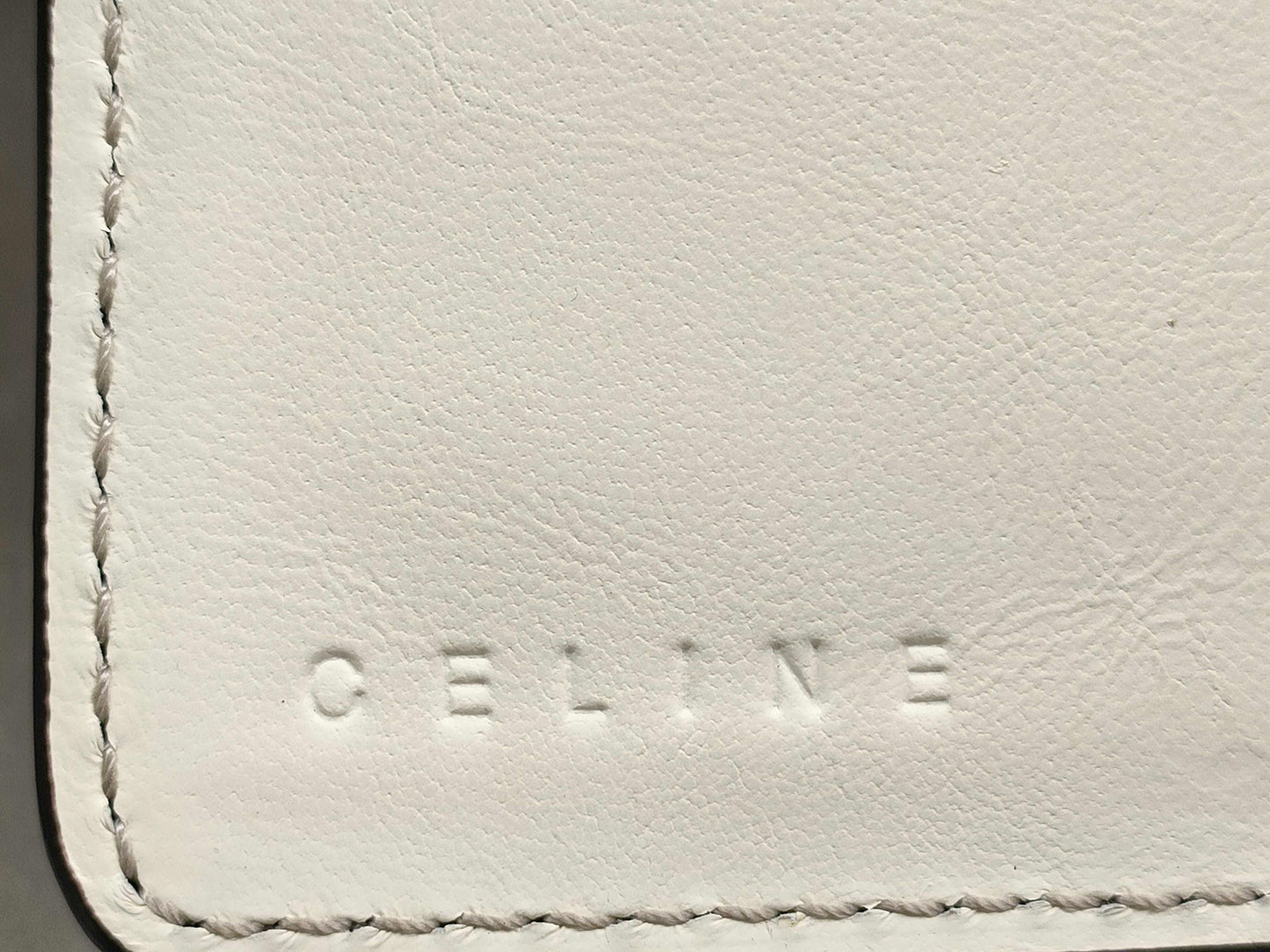 #1454 CELINE Triomphe Canvas Croc Embossed Leather Wallet