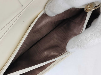 #1454 CELINE Triomphe Canvas Croc Embossed Leather Wallet