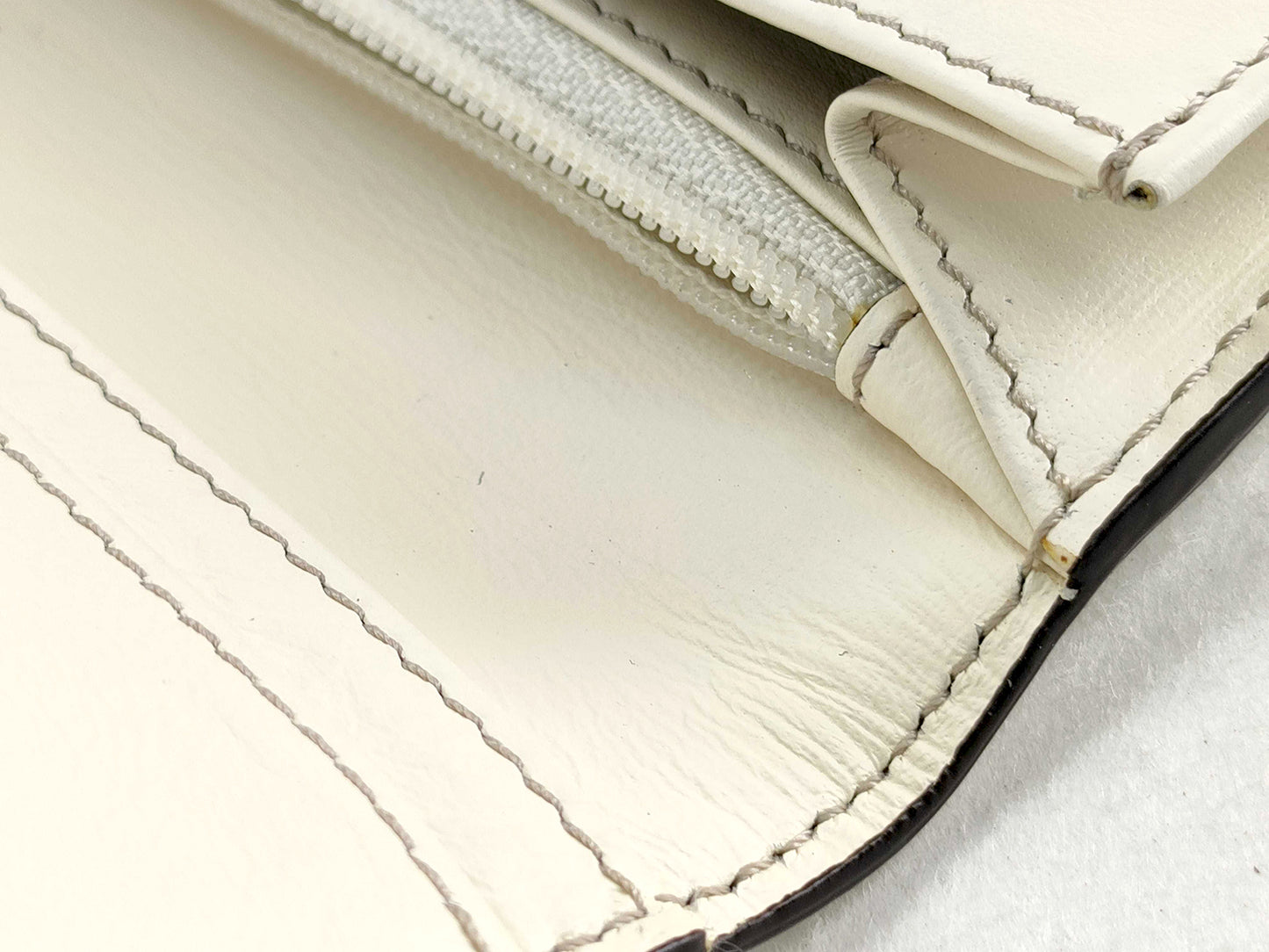 #1454 CELINE Triomphe Canvas Croc Embossed Leather Wallet