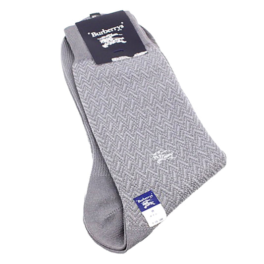 #1434 BURBERRY Vintage Grey Men's Knit Socks