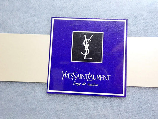 #1461 YVES SAINT LAURENT YSL Logo Blue Throw Blanket
