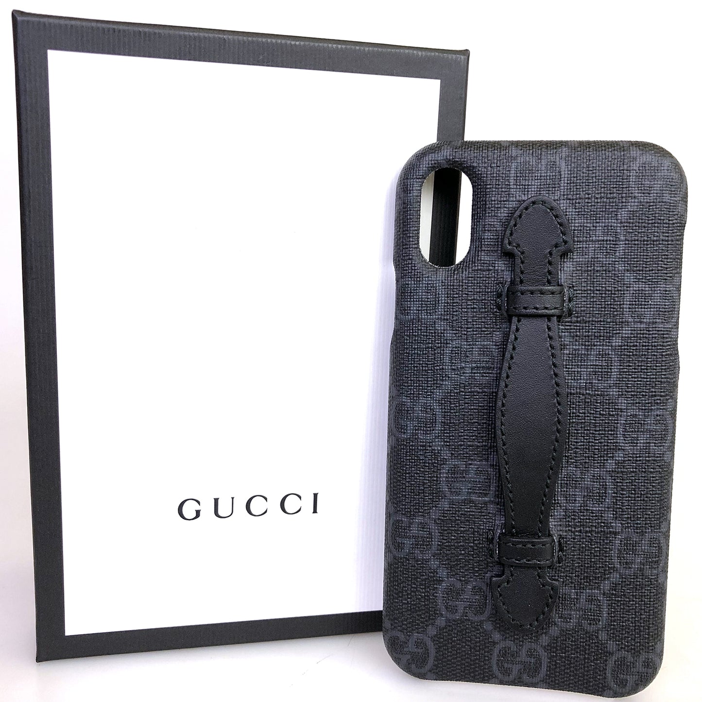 #3210 GUCCI GG Black Supreme Canvas Apple iPhone Mini Case & Storage Box