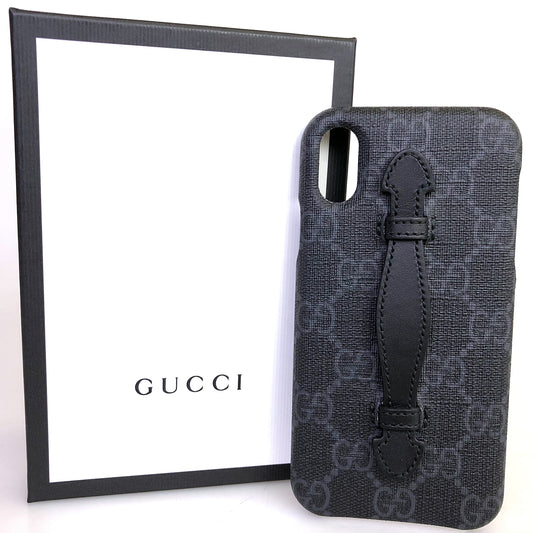 #3210 GUCCI GG Black Supreme Canvas Apple iPhone Mini Case & Storage Box