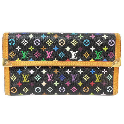 #3217 LOUIS VUITTON x Murakami Black Monogram Porte Tresor International Wallet