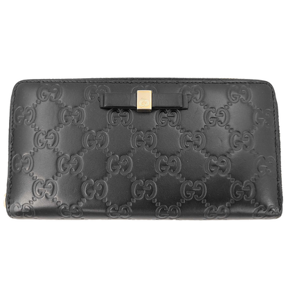 #3233 GUCCI Black Zip Wallet