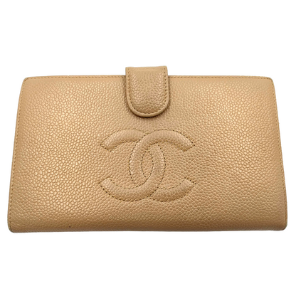 CHANEL Beige Caviar Wallet(Oct 31)