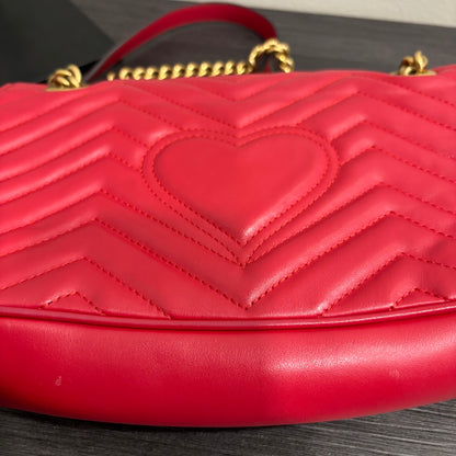 8866 GUCCI Red Small Marmont MSRP $2600