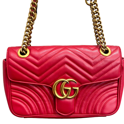 8866 GUCCI Red Small Marmont MSRP $2600