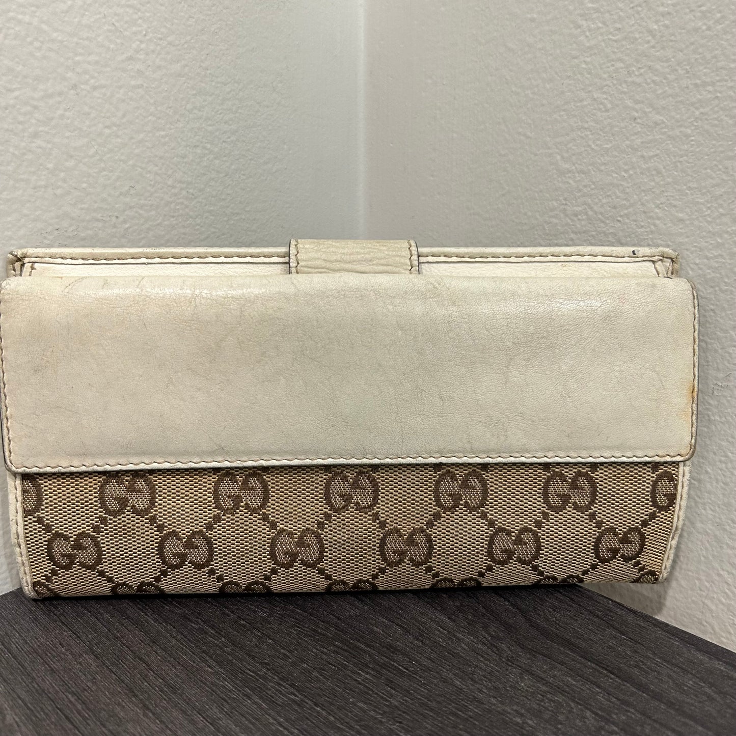 #176 GUCCI Canvas Long Wallet