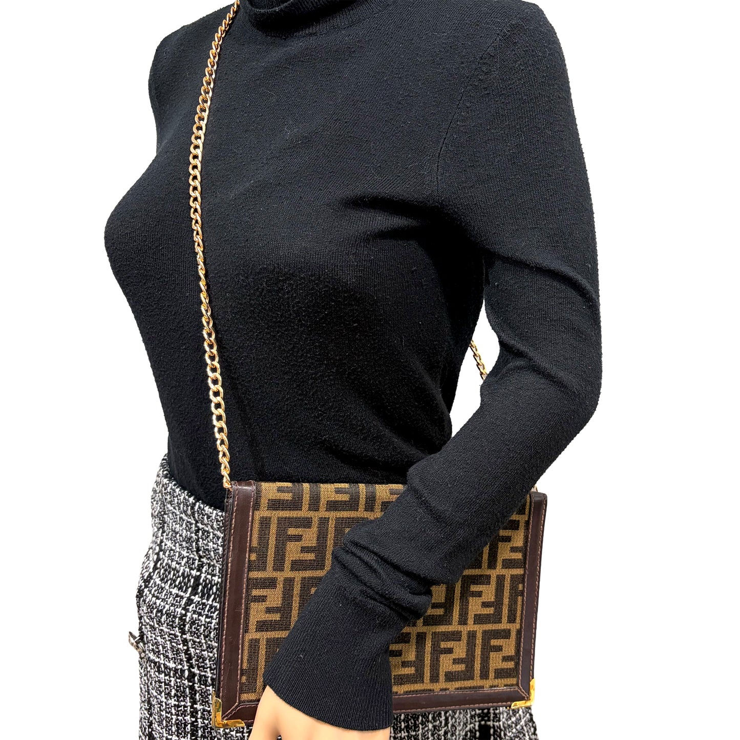 1215-07 FENDI Vintage Zucca Pouch