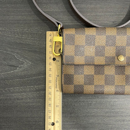 SOLD! Louis Vuitton Damier Wallet with Strap