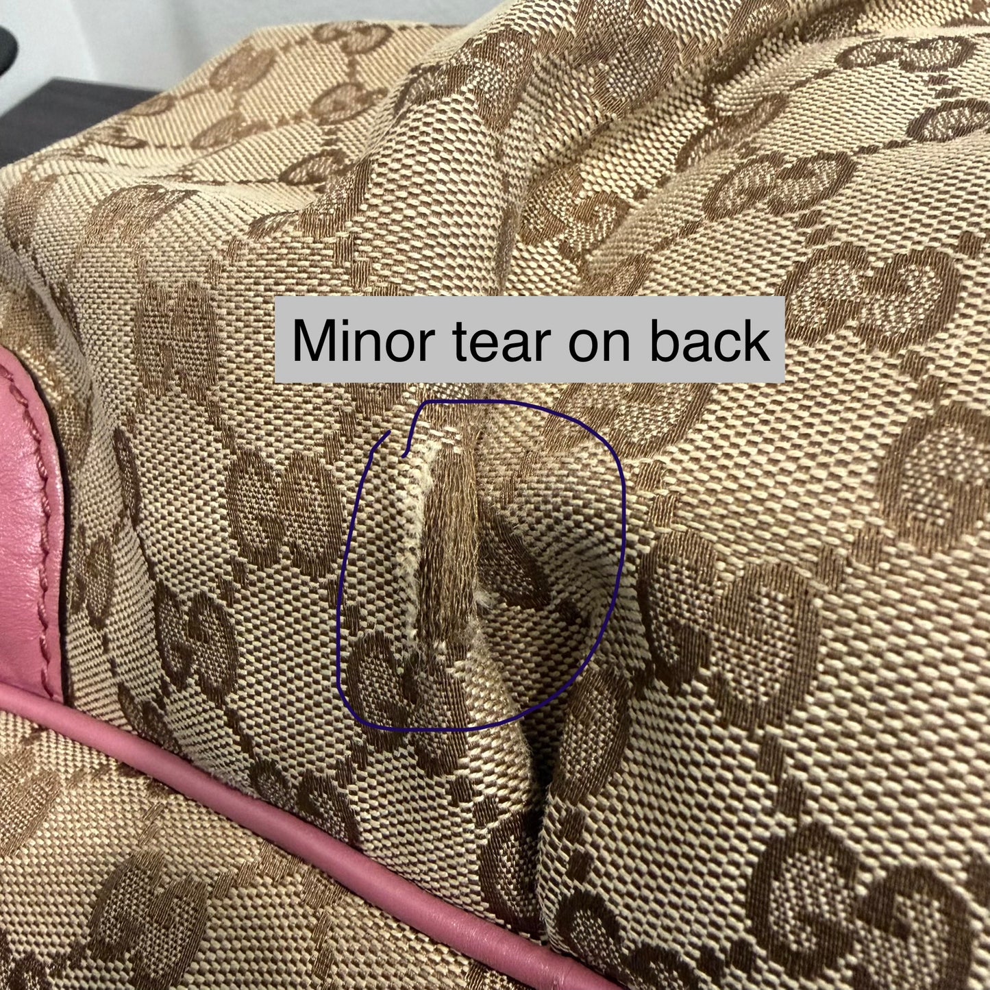 #9108 GUCCI Beige Canvas Sukey Bag