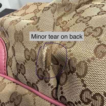 #9108 GUCCI Beige Canvas Sukey Bag